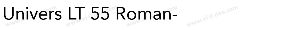 Univers LT 55 Roman字体转换